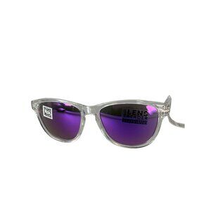 Kreedom Paisley Lens Reader Sunglasses Clear Frame Purple Lens Modern Style NEW